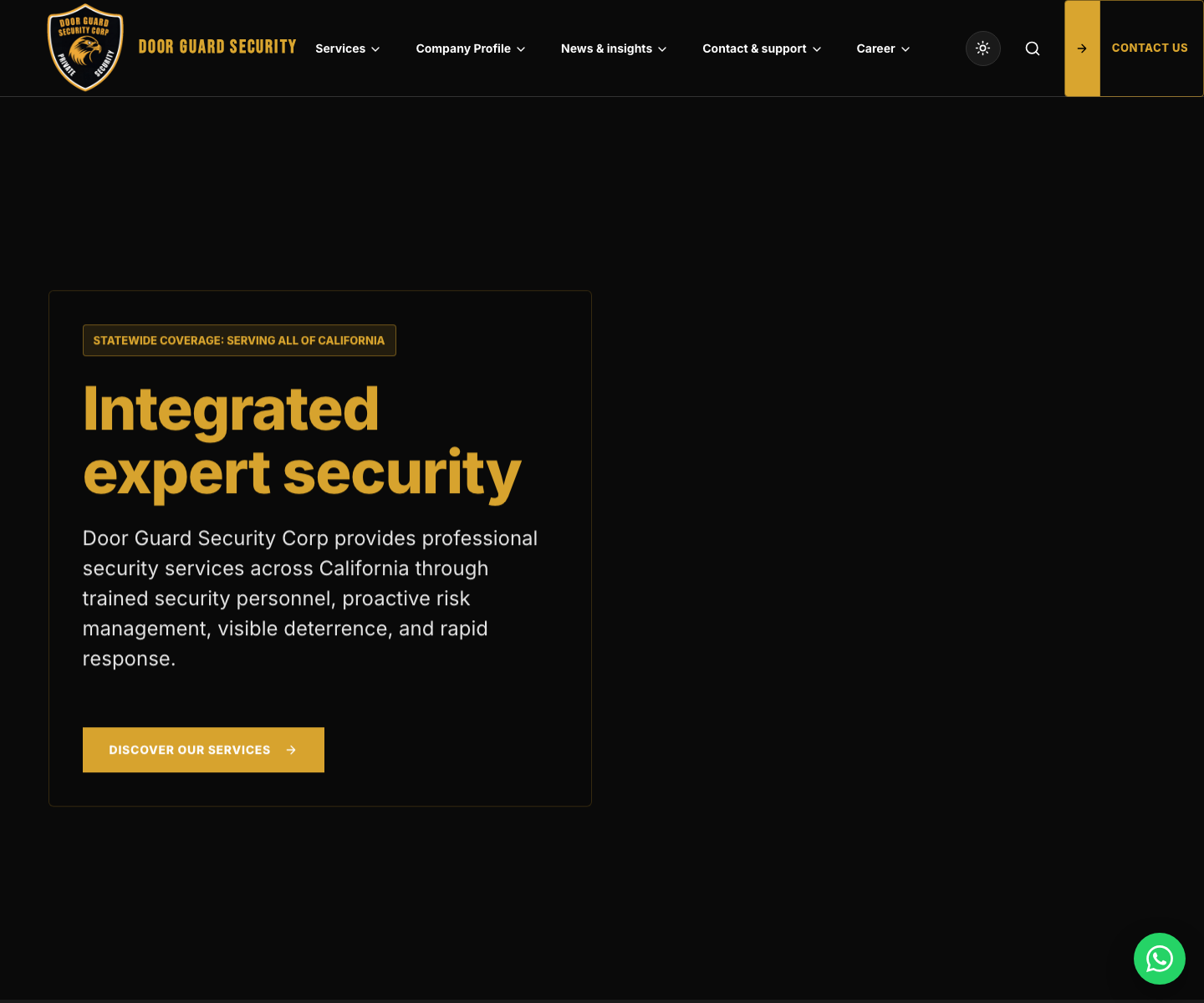 Door Guard Security Corp website template screenshot